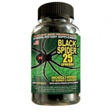 Cloma Pharma, Жиросжигатель чёрный паук Black Spider, 100 капсул